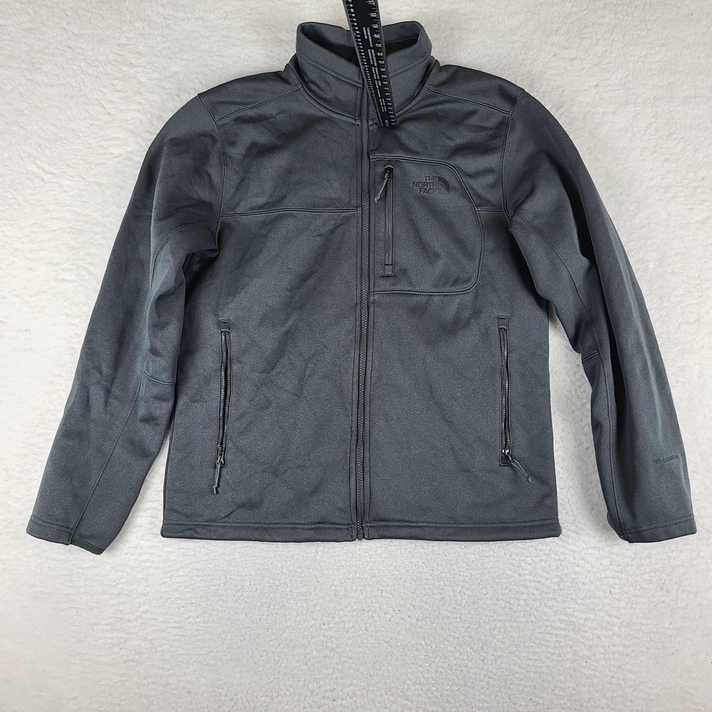 The‎ North Face Jacket Mens Medium Dark Gray Full Zip Zipper Pocket Sweater Coat